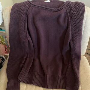 Aerie Deep Purple Cowl Neck Sweater